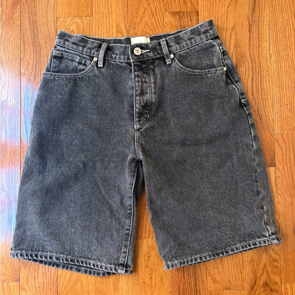 Abrand Jeans 95 Jort, Black Denim Shorts, Women’s 25